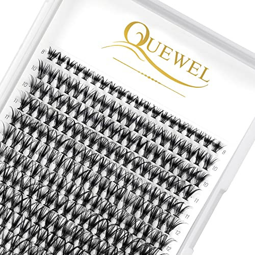 QUEWEL Single Product Faux Cils Eye Cosmetics 30D 0.07 C Curl Mix 8-14mm Faux Cils Bricolage Plex Cils Single Product Mascara Réutilisable (30D - C)…