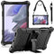 KATUMO Funda para Samsung Galaxy Tab A7 Lite 8.7 2021 SM-T220/T225 Silicona a Prueba Funda Niños para Galaxy Tablet A7 Lite 8.7 Pulgadas Cover,Cinturón de Hombro y Pluma Táctil,Negro