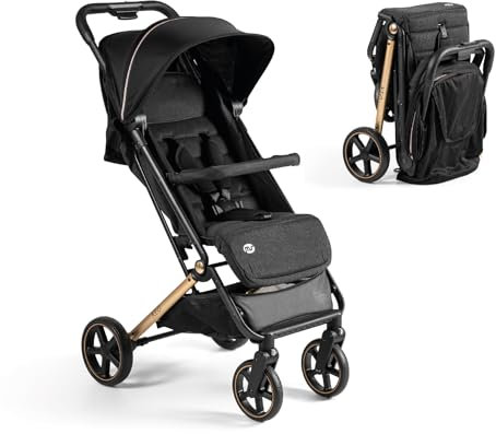 MS Keo Passeggino - Passeggino, Ultraleggero e Compatto - Fino a 22 Kg, Capottina Allungabile e Pieghevole tipo Libro