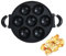 Heaunzy Japanische Takoyaki-Pfanne mit großer Öffnung, Kuchenform, Bratpfanne, Poffertjes-Pfanne, Appam-Pfanne, Banh Khot-Pfanne, Cupcake-Pfanne, antihaftbeschichtet, 0.95 kg (7 Löcher)