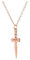 BELUCKIN Punk Sword Cross Pendant Necklace Gothic Dagger Knife Necklace Hip Hop Jewlry for Men Women, Zinc, No Gemstone
