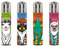 Clipper Feuerzeug 4er Set: (Hippi Theme 3)