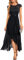 Bbonlinedress Abiti da Sera Elegante per Matrimonio Tondo Collo Pizzo Abito Chiffon Abito da Damigella d'Onore Abito da Festa Abito di Laurea Lungo Estate Black L