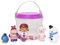 Disney Store Official - Doc McStuffins - Badespielzeugset - 5 Teile - Mit Dottie, Hallie, Lammie und Anderen - Mit Eimer und Siebdeckel - Spielzeug für Bad, Planschbecken und Garten - Ab 6 Monaten