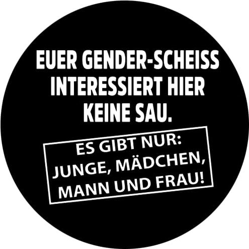 Sammys Shirt Store Euer Gender-Scheiss interessiert Hier Keine Sau Aufkleber 4,5 cm