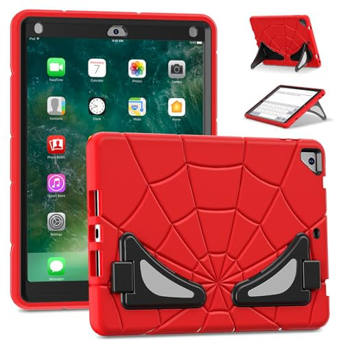 AKABEILA Étui de tablette pour Apple iPad 9.7 6ème 2018 5ème 2017/Air 2/Pro 9.7, housse de protection légère et résistante aux chocs avec béquille porte-stylo pour enfants, garçons, bébés