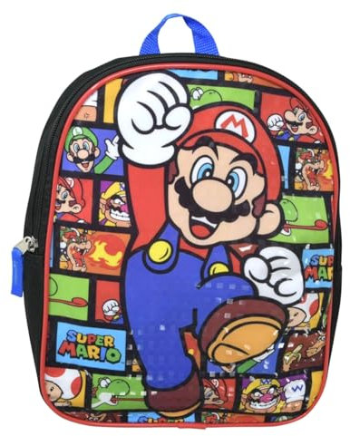 Super Mario 27,9 cm Mini-Rucksack, Mehrfarbig, 11x8x3 Inches, Super Mario