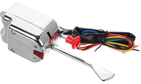 PartyKindom Interruttore Di Direzione Indicatore Di Direzione Del Faro Leva Degli Indicatori Di Direzione Rimorchio Con Interruttore a Levetta Interruttore Automatico Metallo Silver