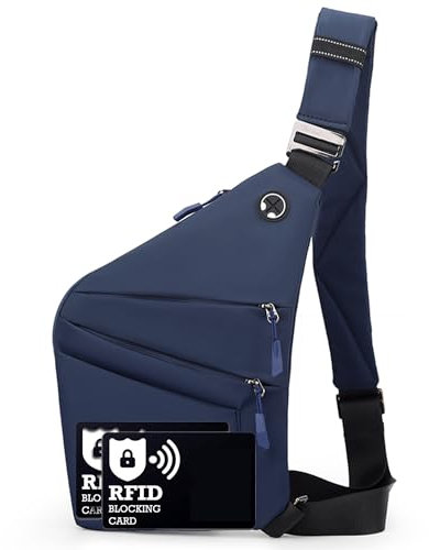 Ibalulu Anti Diebstahl Tasche, Diebstahlsichere Umhängetasche mit Mehrfachtasche Schultertasche Wasserresistente Brusttasche, Sicherheitstasche Reise, Diebstahlsicher für Damen & Herren