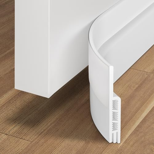 41 Inch Door Draft Stopper, Under Door Draft Stopper Weather Stripping Door Seal, White