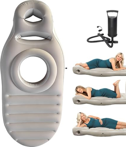 PLLYPE Aufblasbares Schwangerschaftskissen, Luftmatratze Schwangere, Luftmatratze für Schwangere zum Liegen auf dem Bauch, Ganzkörper-Schwangerschaftsluftbett zur Entlastung von Rücken & Bauch