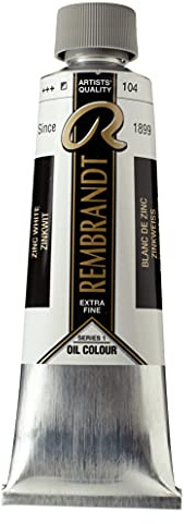 Rembrandt Oil Colour Tube 150 ml Zinc white (safflower oil) 104 (01071042)