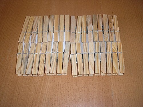 SupaHome Wooden Hardwood Clothes Pegs Pack Of 36