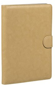 RIVACASE Kunstledertasche für Tablets bis 10.1“ - universelle Hülle mit neuartigen Montagesystem und seitlichen Schutz - Beige