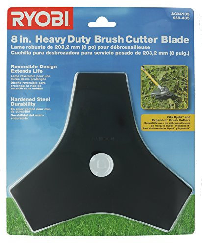 RYOBI Genuine OEM AC04105 8 Replacement Heavy Duty Reversible Steel Tri-Arc Brush Cutting Blade Expand-It Models