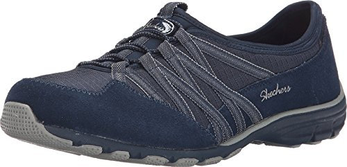 Skechers Damen Conversations Holding Aces Sneakers, Blau (NVGY), 35 EU
