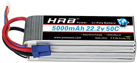 HRB LiPo Akku Pack 5000mAh 22.2V 50C 6S mit EC5 Stecker für Align Gaui KDS elyq trex-550 600 Airplane Jet Boat