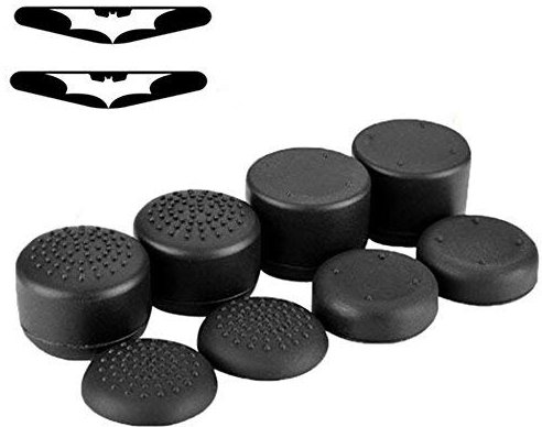 Kappen für Joystick, Analogstick, erhöht und rutschfest, Kappe mit LED-Licht, dekorative Aufkleber für Controller der PS4 Pro Slim, PS3, Switch Pro, Xbox One, Xbox 360, Wii U, PS2, 10-in-1
