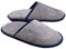 Sowel® Ciabatte Spugna, Pantofole da Bagno, 100% Cotone Organico, Donna et Uomo, Grigio/Marina