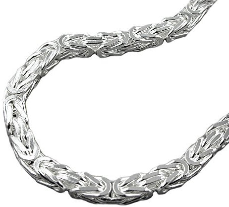 Kette 6mm Königskette vierkant glänzend Silber 925 60cm
