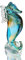 QFkris Figurine d'animal en Verre soufflé Faite à la Main Bleu