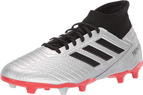 adidas Herren Predator 19.3 Firm Ground Fußballschuh, Grau (Silber Metallic/Schwarz/Hi-Res Rot), 45 EU
