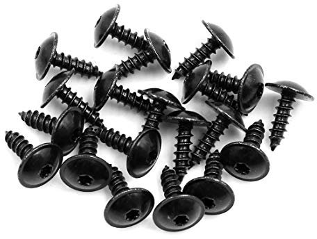 X AUTOHAUX 20pcs 5 x 19.2mm Stainless Steel Screw for Car Bumper License Plate