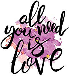 Nacnic Drucke mit glücklichen Nachrichten coloridos.Poster 'All You Need Is Love' für die Gestaltung. A3 Größe ungerahmt
