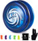 MAGICYOYO D1 JoJo für Kinder Anfänger, Responsive 2A Looping Yoyo, Profi Jo-Jo aus Kunststoff, JoJo mit 5 Yo Yo Strings, YoYo Bag, JoJo Glove, Langlebiges Yoyo Kinder Spielzeug (Blau)