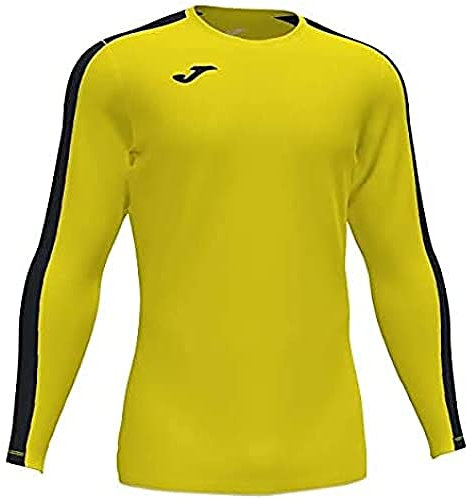 Joma Academy T-shirt game long-sleeved, Man, mens, 101658.901, Yellow-Black, 2XL-3XL