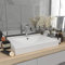 Festnight Lavabo con Foro Rubinetto Bianco Opaco 60x46 cm Ceramica,lavabo da appoggio, avandino da appoggio, lavandino Bagno, lavabo Bagno, lavandino appoggio