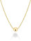 Miabella 925 Sterling Silver or 18K Yellow Gold Plated Italian 5mm Slide Bead Ball Pendant Necklace for Women Chain Made in Italy, Sterling Silver, No Gemstone
