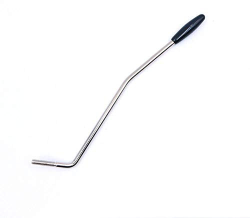 Alnicov Brazo tremolo de 5 mm para guitarra eléctrica ST Squier cromo con punta negra