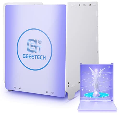 Geeetech Cure Maschine für LCD/DLP/SLA Resin 3D Drucker, UV LED Härtungsbox mit Rotary Aushärten Drehscheibe Aushärten Maschine