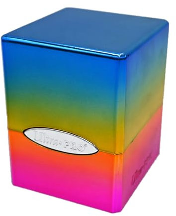Ultra PRO Satin Cube Deck Box - Rainbow Specialty Finish - bietet Platz für 100+ Karten im Standardformat mit sicherem Schnappverschluss