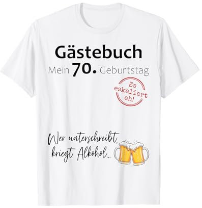 70. Geburtstag Mann Frau 70 Jahre 1955 Deko Lustig Geschenk T-Shirt