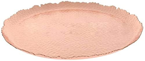 CHICCIE Deko Teller Bronze mit Rand 30cm - Dekotablett Kerzenteller