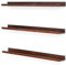 MBYD Schweberegale aus Holz, 91,4 cm, Wandmontage, tiefes Walnussholz, Bilderregal, Kinderzimmer, Bücherregale für Heimdekoration, für Schlafzimmer, Büro, Wohnzimmer, Küche, 3 gleiche Größen