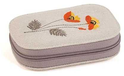 Hobby Gift gefülltes Nähset, Zip-Etui, bestickt Wildblumen