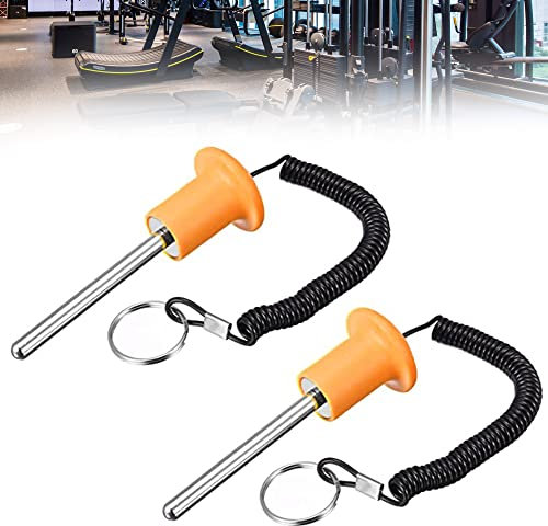 LONGHAO 2 pcs,Gewichtsblock Stift,KrafttrainingsgeräT ZubehöR,Magnetisches KrafttrainingsgeräT,Verstellriegel,Mit Kordelzug FüR TrainingsgeräTe,Magnetischer Gewichtsstapelstift,FüR Fitnessstudio