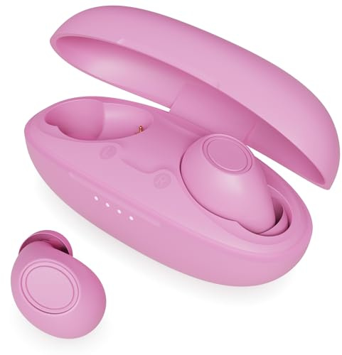MAJORITY Biodegradable Wireless Earbuds, Bluetooth Earphones 5.3, 30H Playtime | Eco-Friendly Ear Buds With Fast Charging Case, Stereo Sound, Built-In Mic & In-Ear Headphones Tru Bio (Pink)