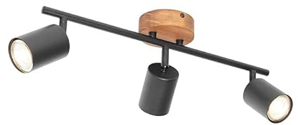 Qazqa Verstellbarer Deckenstrahler, Deckenspot - Jeana - Braun, max. 28W, Geeignet für LED, 55cm, 3-flammig, Ideal als Wohnzimmerlampe, Küche lampe und