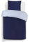 Vision - Parure de lit Réversible Bicolor Marine/Gris - Set de Housse de Couette 140x200 cm avec 1 taie d'oreiller pour lit Standard 1 Personne - 100% Coton
