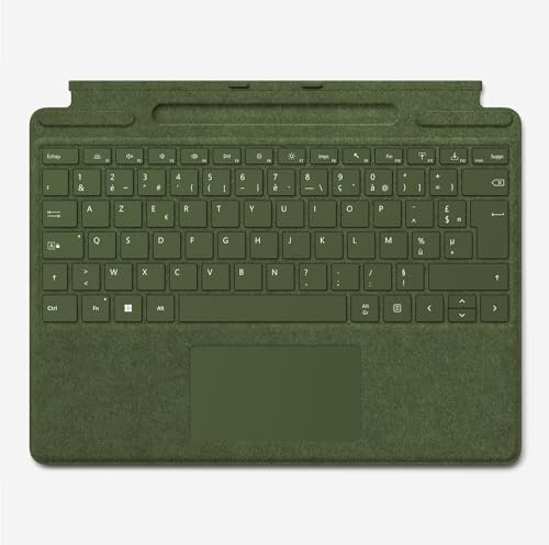 Microsoft Clavier Surface Signature, Vert Forêt, Compatible Surface Pro 13 (Clavier AZERTY)
