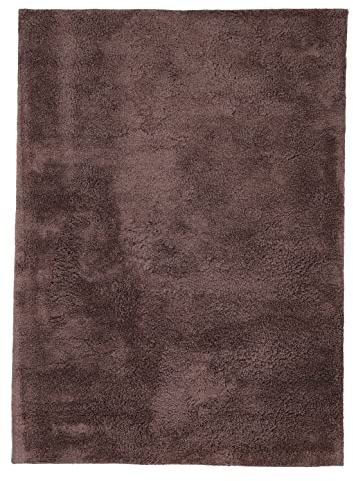 carpetfine Hochflorteppich Silky Braun Flauschig weicher Langflor Shaggy Teppich 140x200 cm für Wohnzimmer, Schlafzimmer & Kinderzimmer