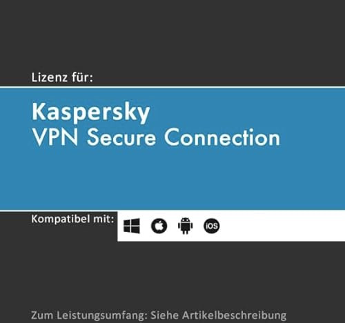 Lizenz für Kaspersky VPN Secure Connection | 2025 | Vollversion | 5 Geräte | 1 Jahr | PC/Mac/iOS/Android | Lizenzcode per Post (FFP) von softwareGO