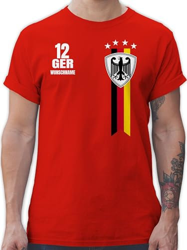 T-Shirt Herren - 2026 Fussball Fanartikel - Germany WM Fan Deutschland - 3XL - Rot - Deutschland-Trikot em Tshirt 2024 fußball Europa Shirts deutschlandtrikot fußball-Fanartikel fußball. German