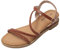 JOMIX Sandale avec Boucle Sandale Femme Sandale Réglable Sandales pour Femme d'été Confortables pour Maison Piscine Plage (Marron, 37)