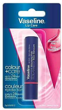 Vaseline - Lip Balm, Lip Colour Care Stick (3.0 g), up to 24 Hours Moisturising, Blooming Pink