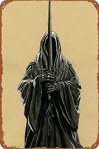 Herr der Ringe Nazgul Poster Schild Metall Blechschild Wandkunst Dekor – Retro-Schild für Heimdekoration Geschenke – 20,3 x 30,5 cm